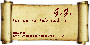 Gasparics Gáspár névjegykártya
